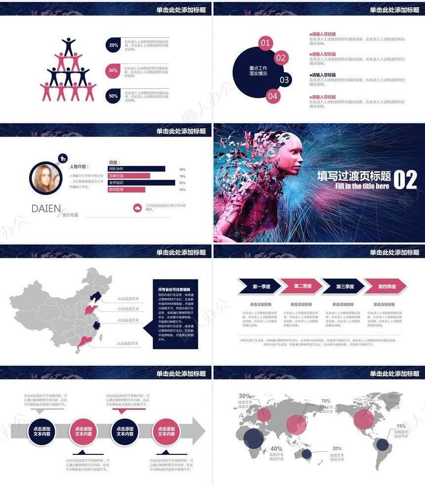 人工智能工作PPT模板