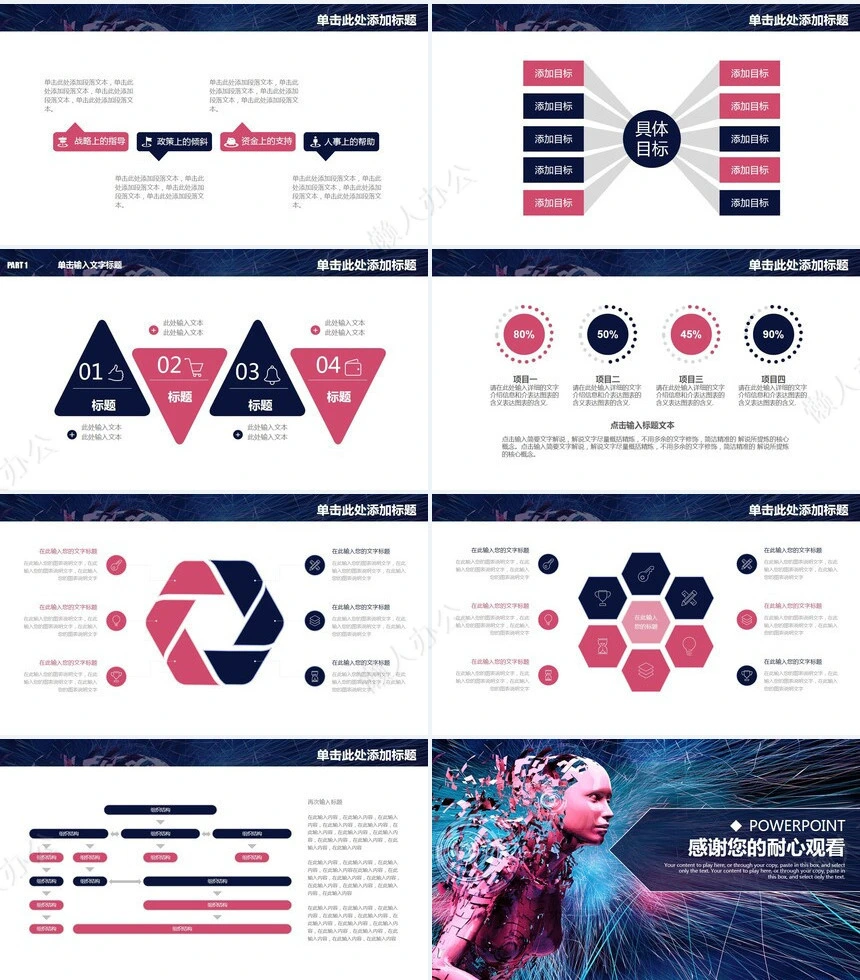 人工智能工作PPT模板