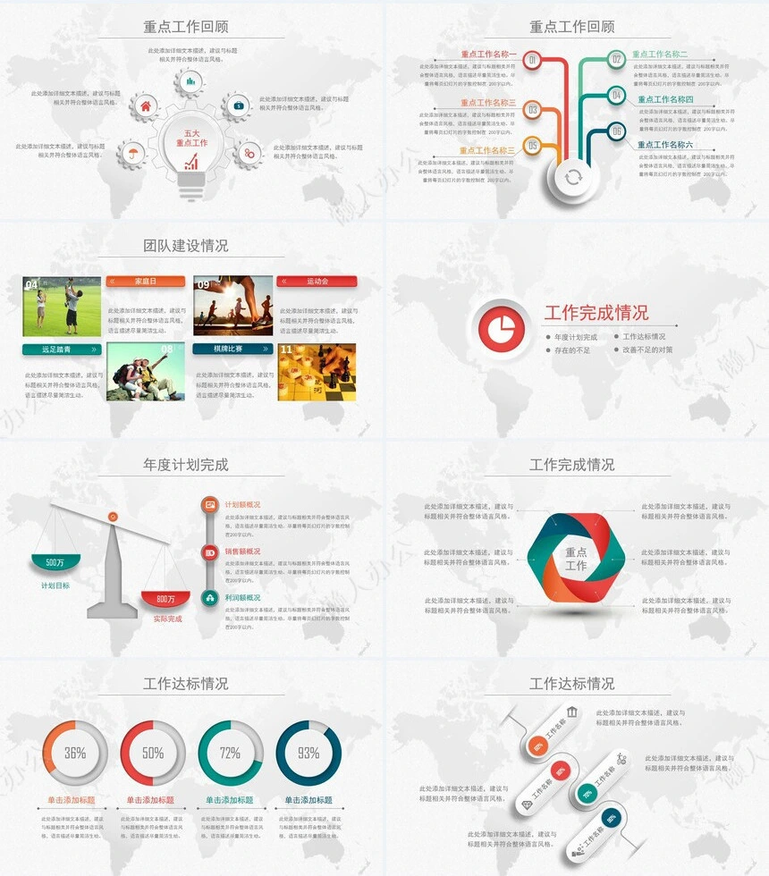 2023年终总结暨新年计划工作完成情况PPT模板