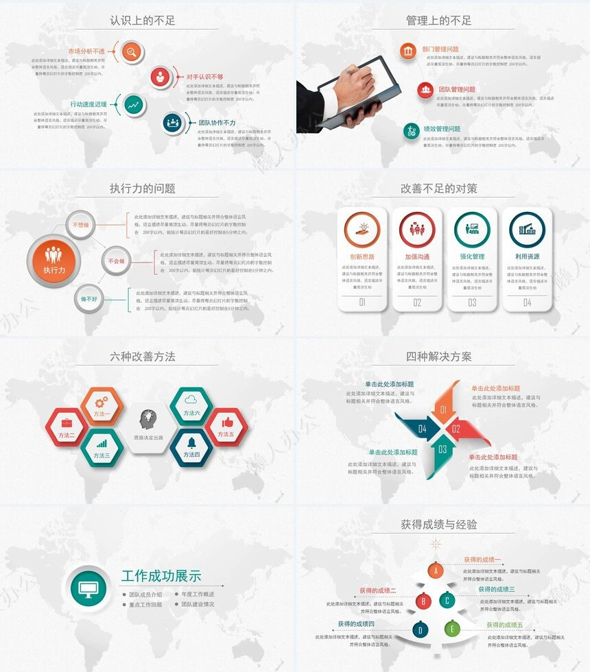 2023年终总结暨新年计划工作完成情况PPT模板