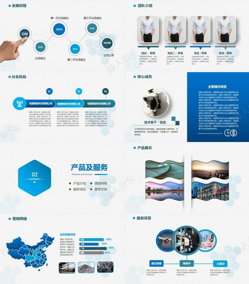企业宣传简介通用ppt模板(24)
