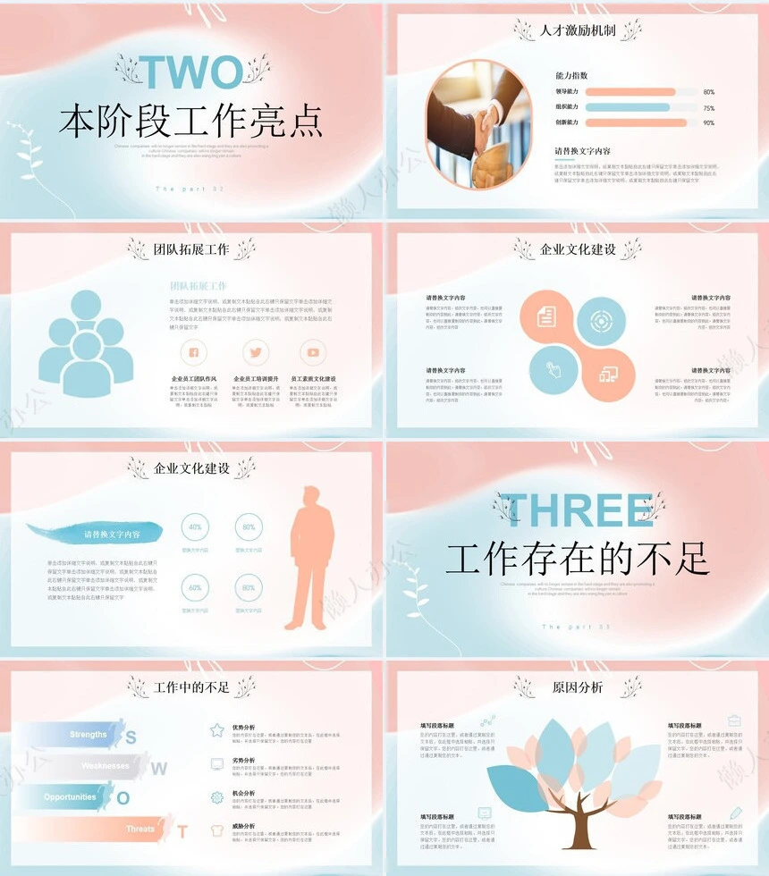 业务总结PPT模板(12)