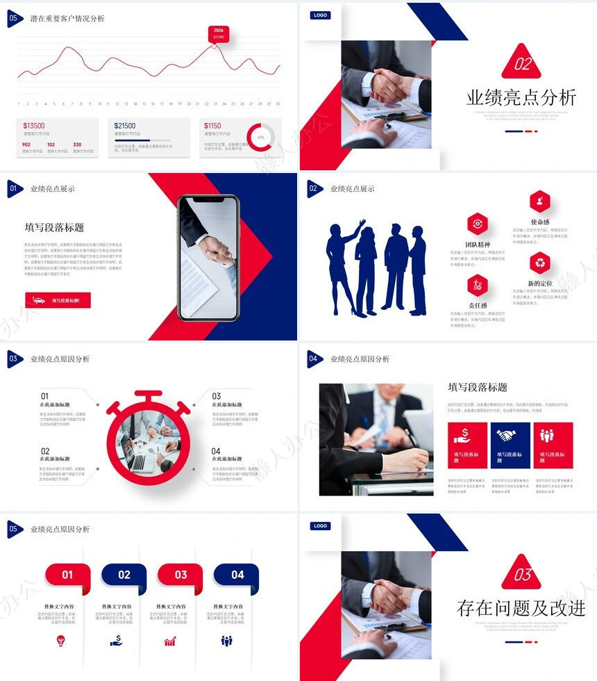 业务总结PPT模板(14)