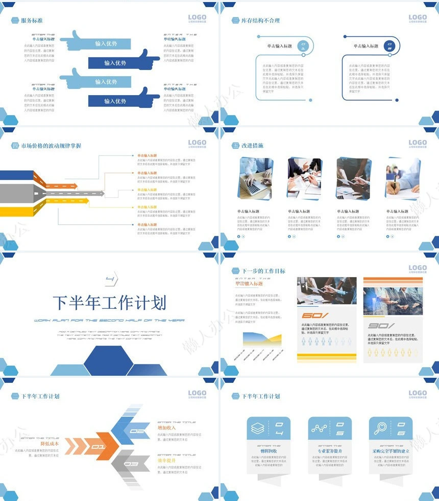 业务总结PPT模板(3)