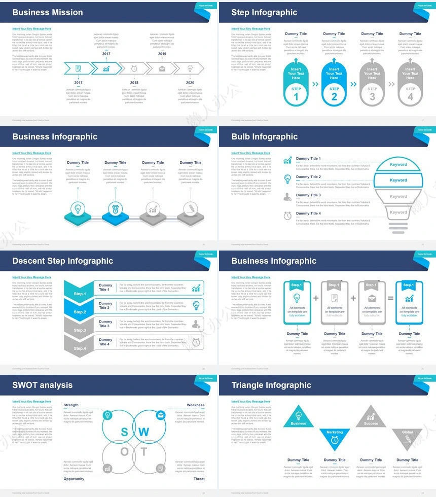 极简工作总结PPT模板(23)