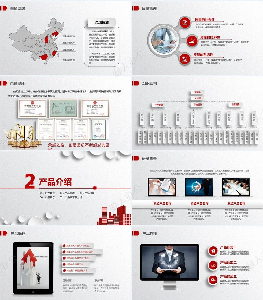 公司介绍PPT企业宣传公司介绍产品宣传PPT模板框架及文字内容完整