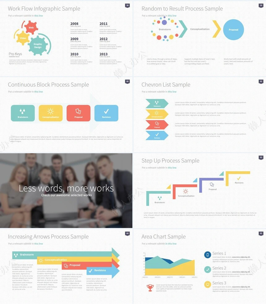 极简工作总结通用PPT模板(52)