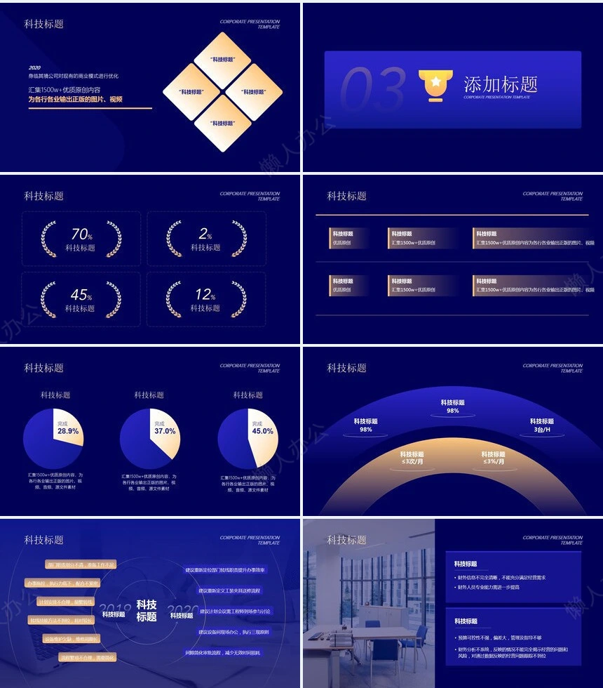 科技感PPT模板(13)