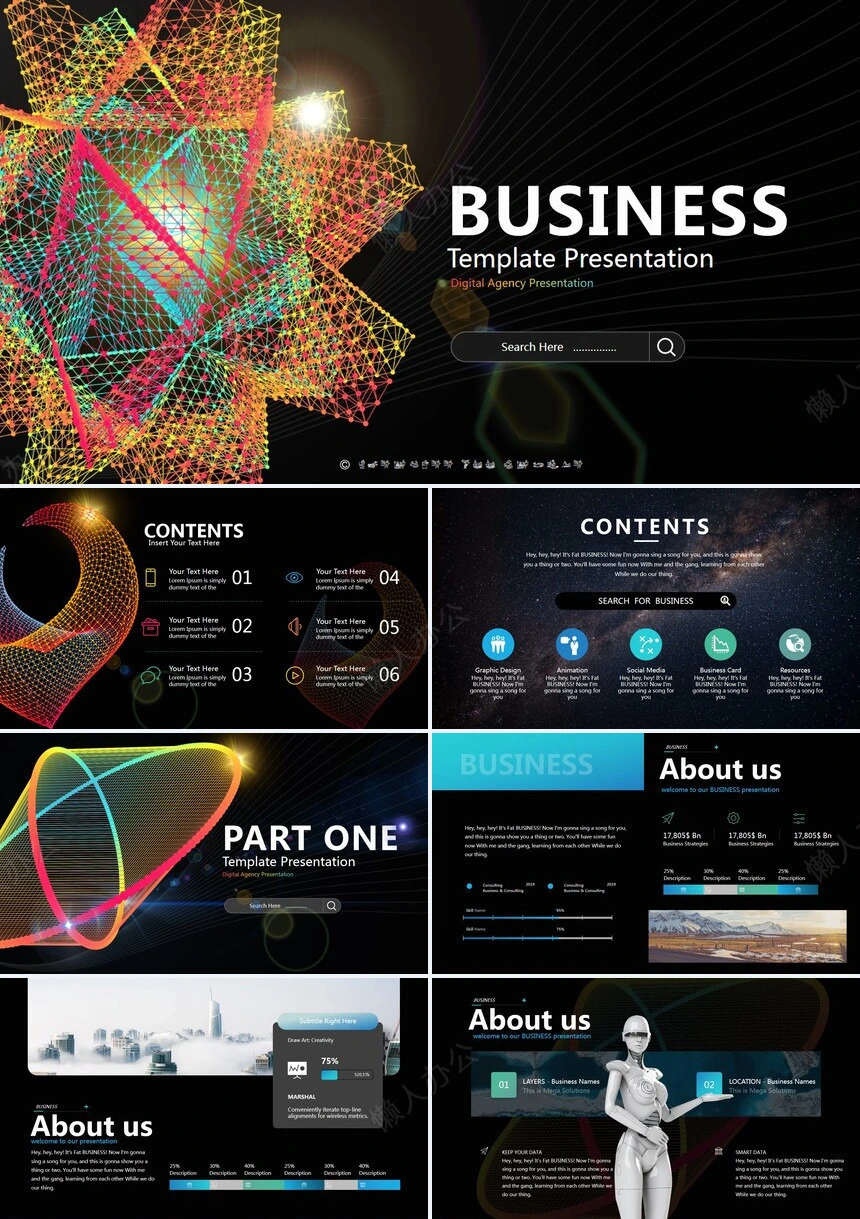 科技感英文PPT(15)