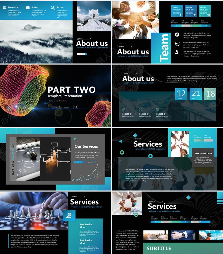 科技感英文PPT(15)