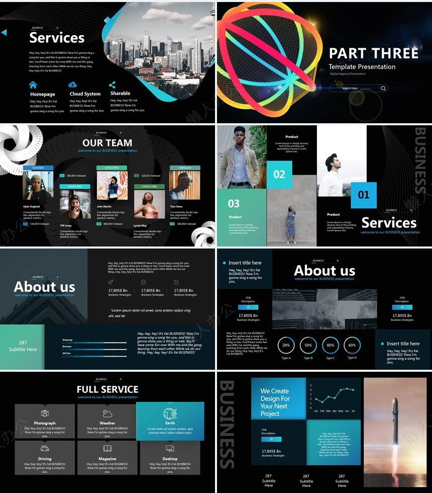 科技感英文PPT(15)