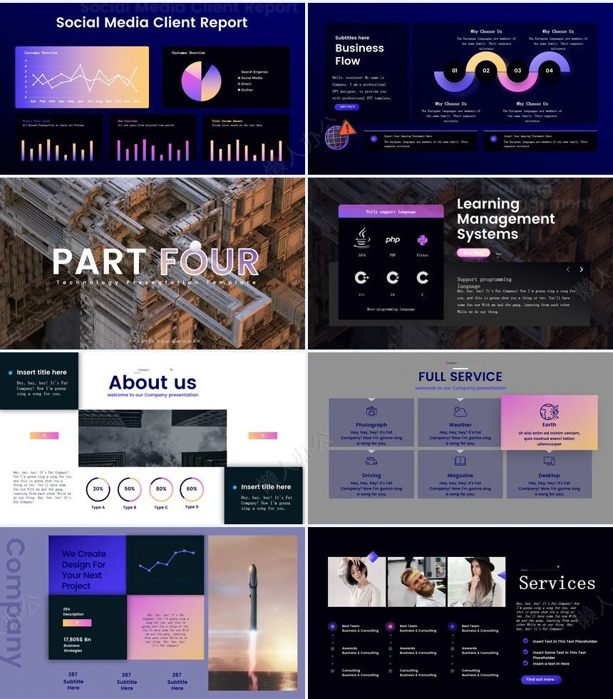 科技感英文PPT(9)