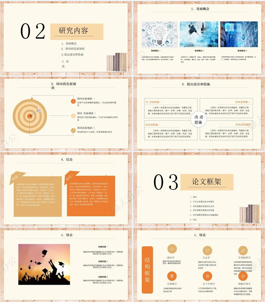 黄色毕业答辩开题报告PPT模板