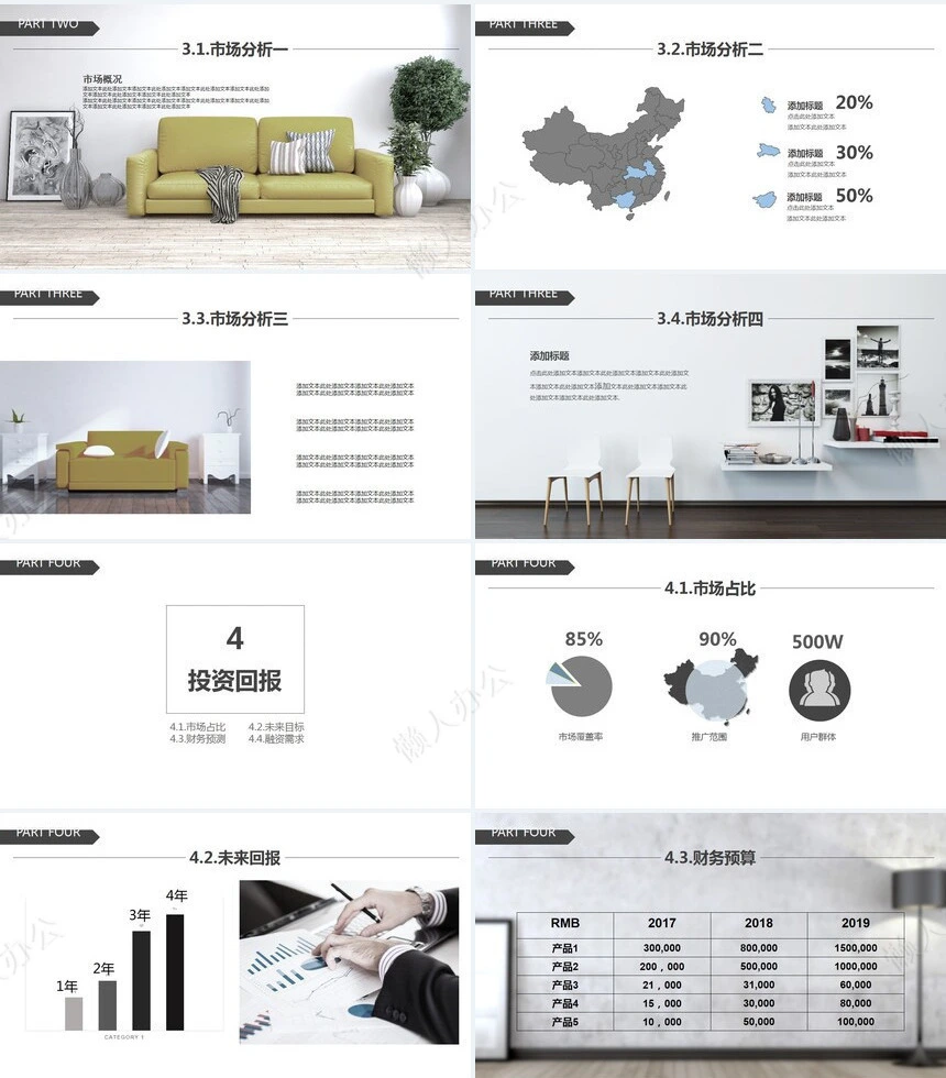 装修设计房产建筑项目汇报商业计划书