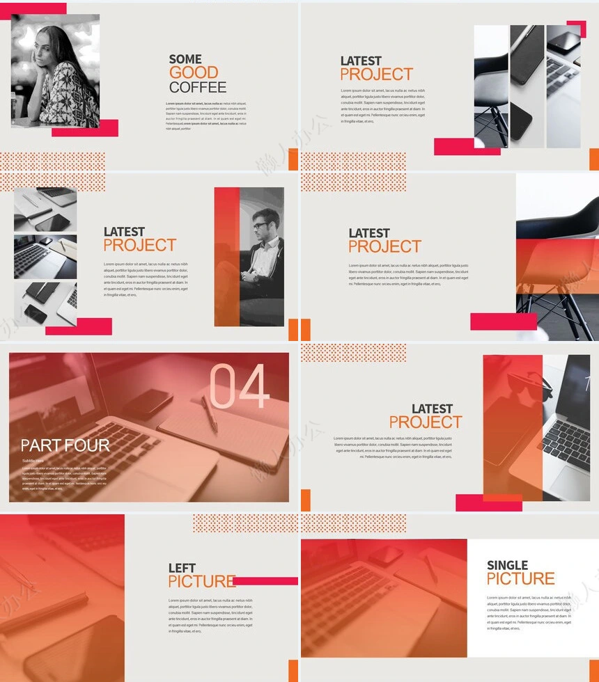 2024简约杂志风通用PPT模板