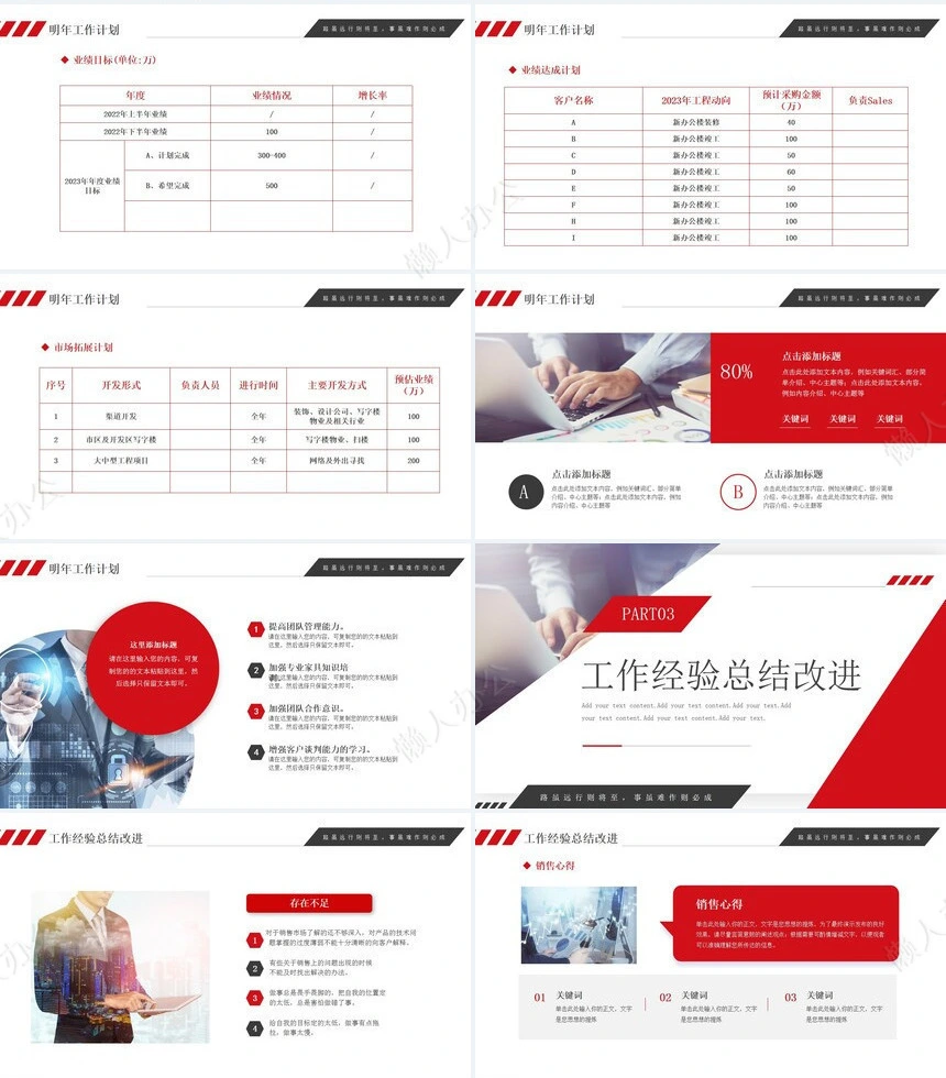 销售总结PPT模板(44)