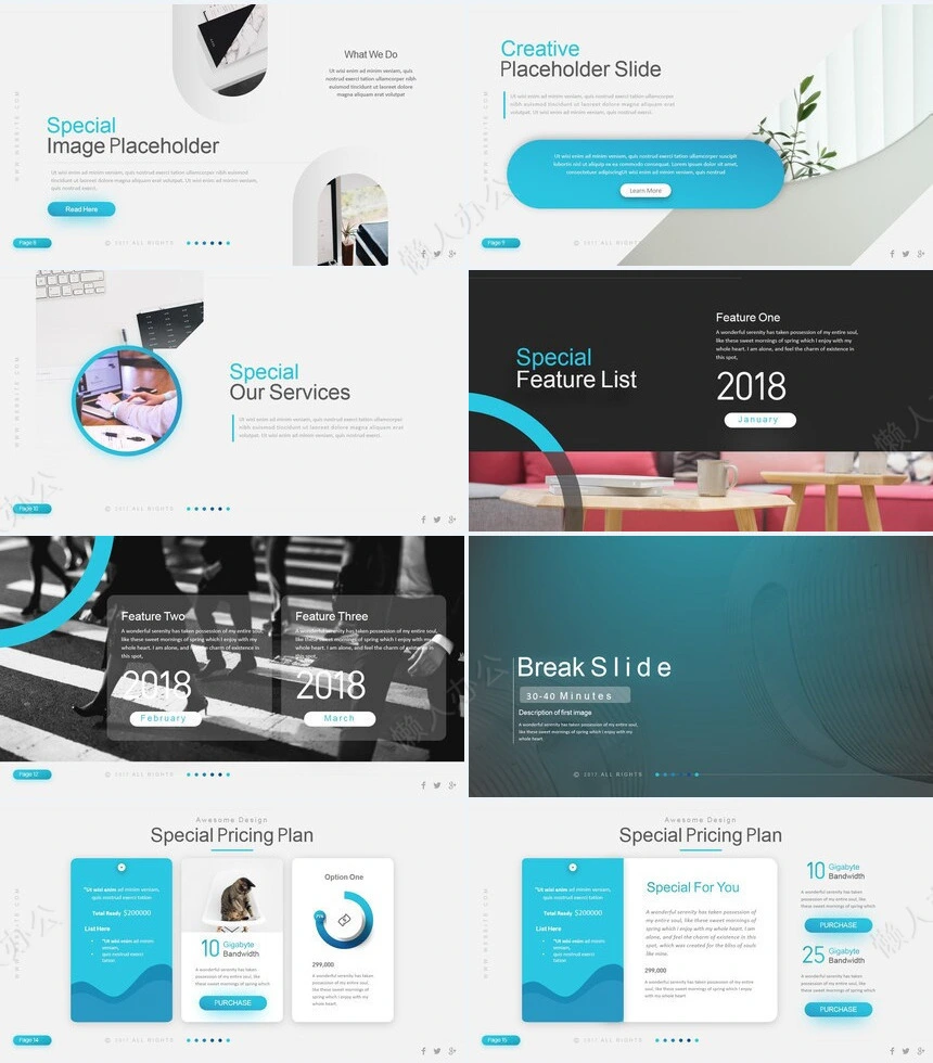 商务欧美风通用PPT模板