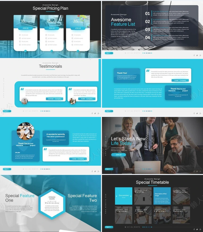 商务欧美风通用PPT模板