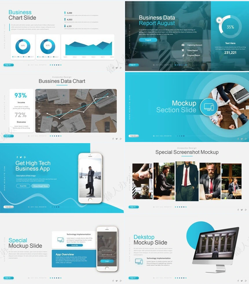 商务欧美风通用PPT模板