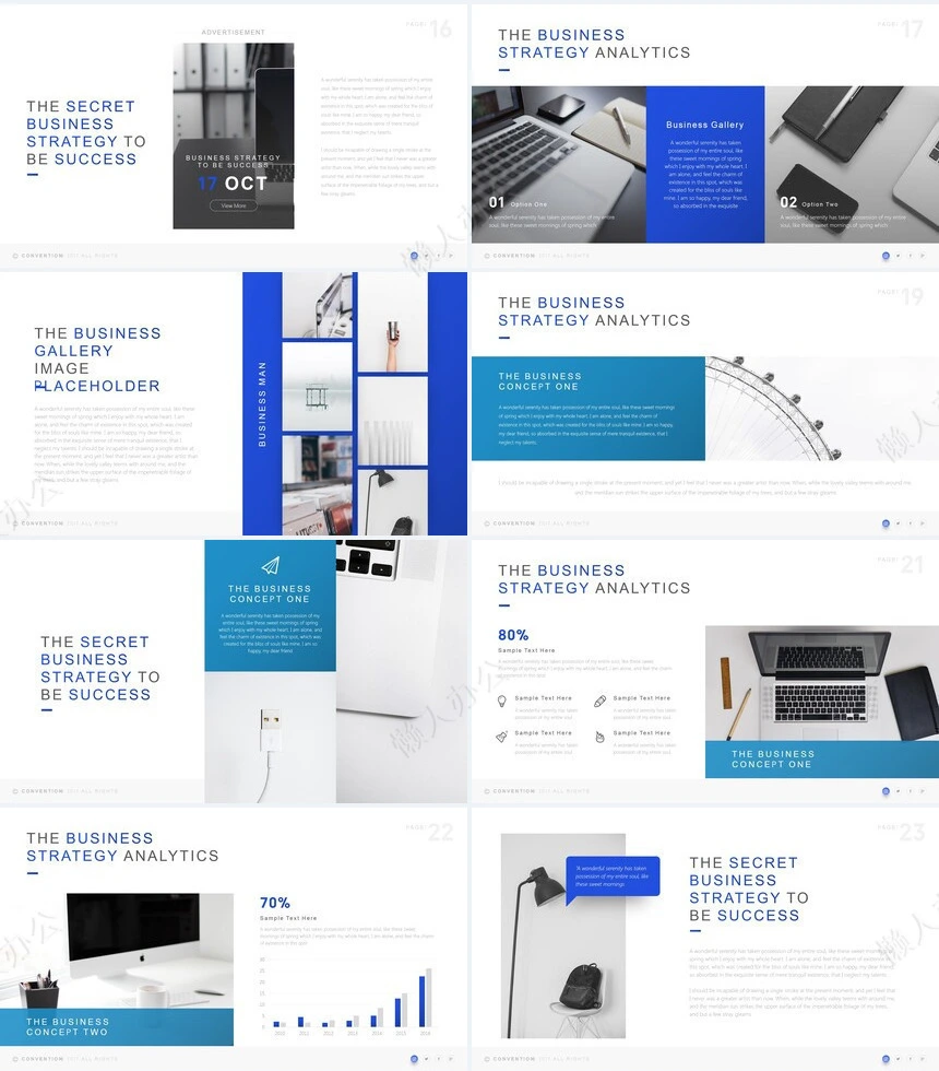 商务简约欧美风商业计划书通用