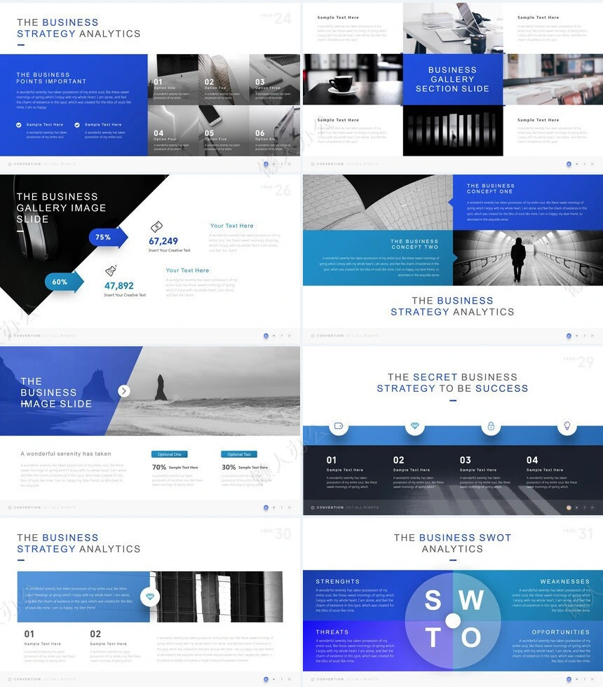 商务简约欧美风商业计划书通用