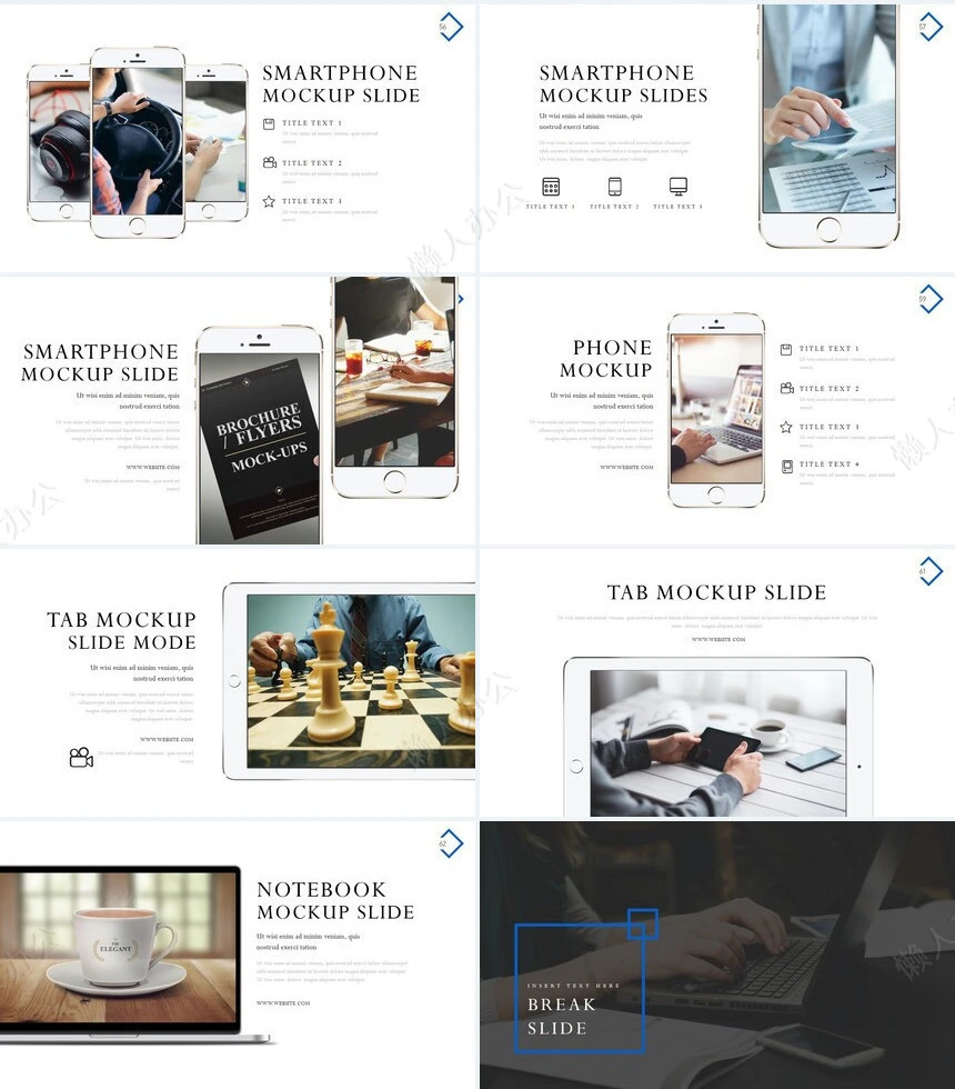 商务风数据表格图片相册商业计划书项目简介PPT模板