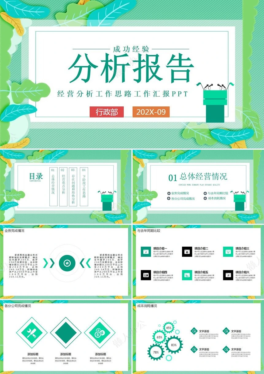 经营分析PPT模板(66)