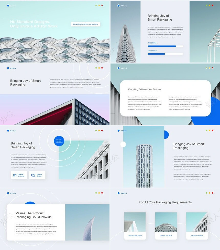 手机电脑科技感简约欧美风通用PPT模板