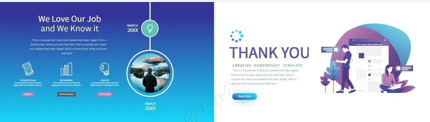 抽象艺术PPT模板(17)