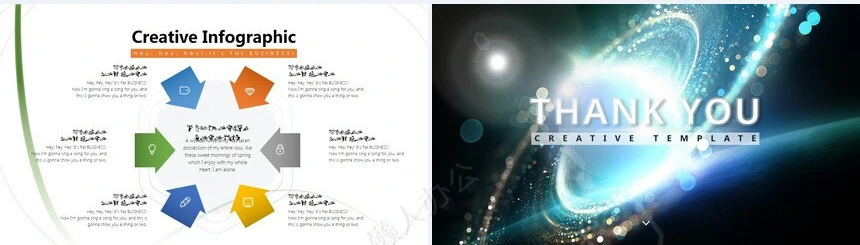 抽象艺术PPT模板(22)