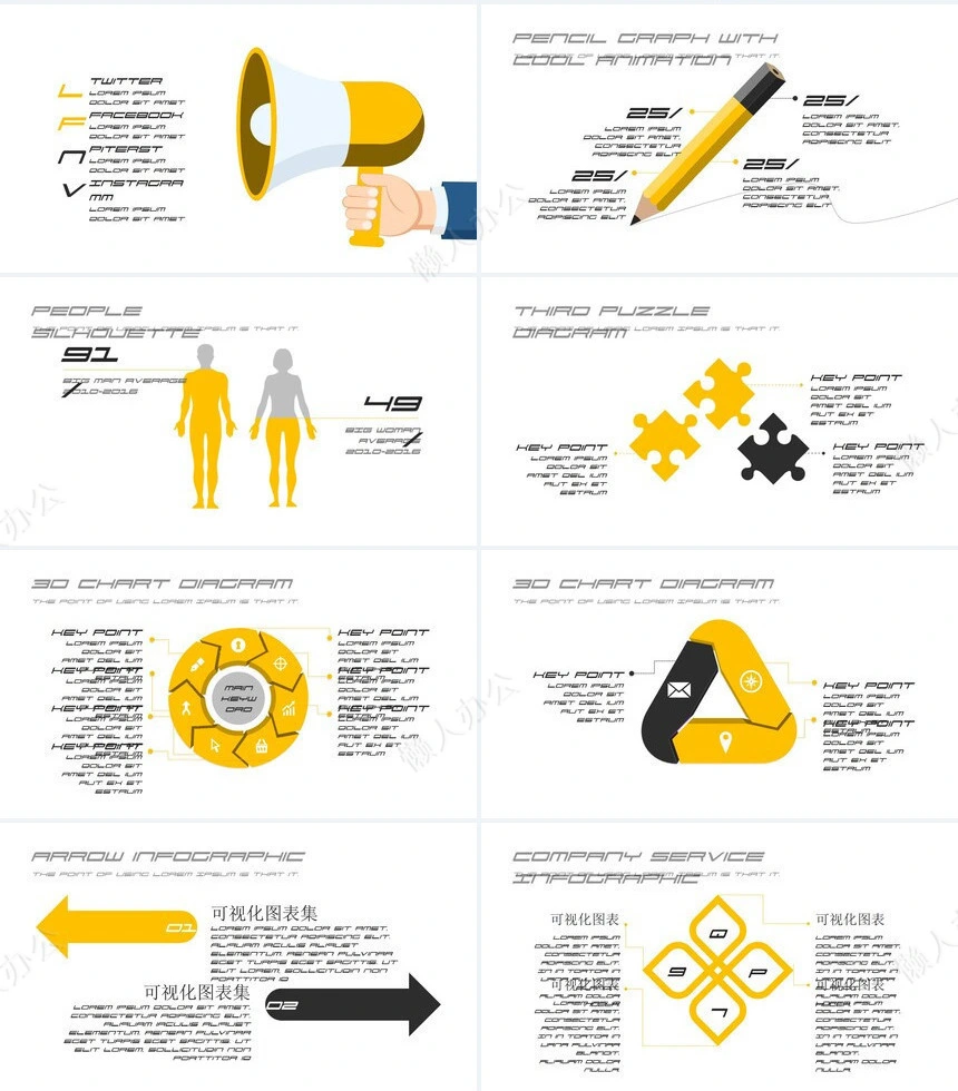 可视化通用PPT图表(13)