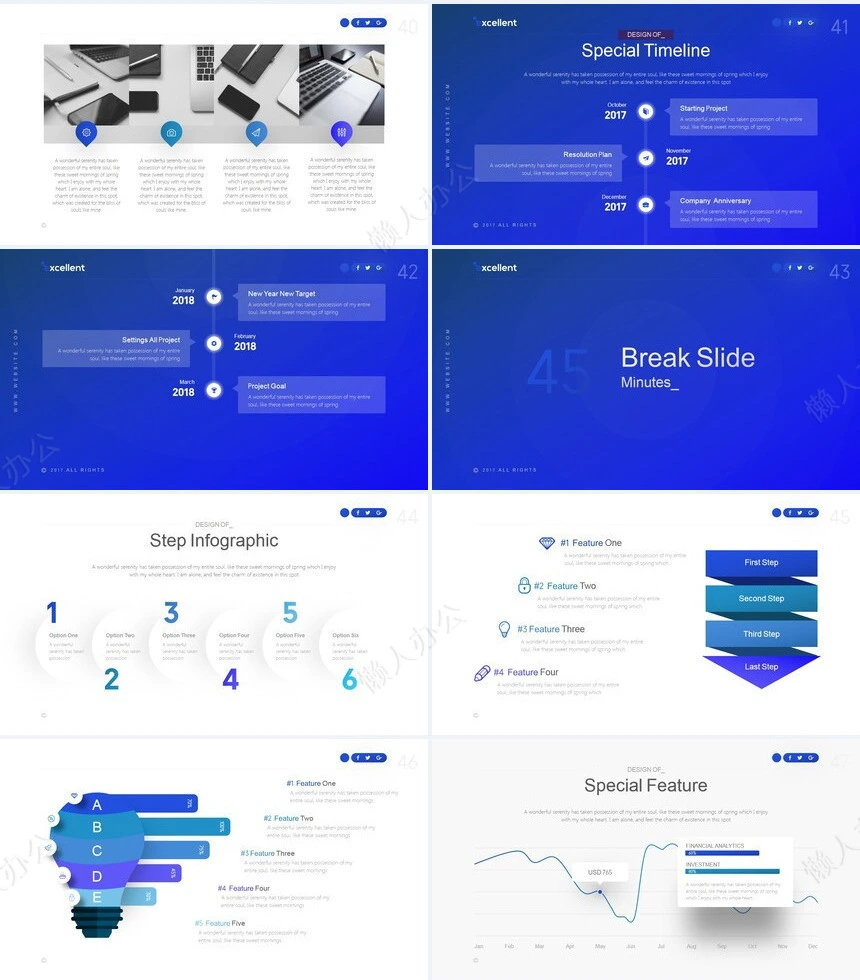 时尚商务欧美风商业计划书公司介绍通用PPT模板