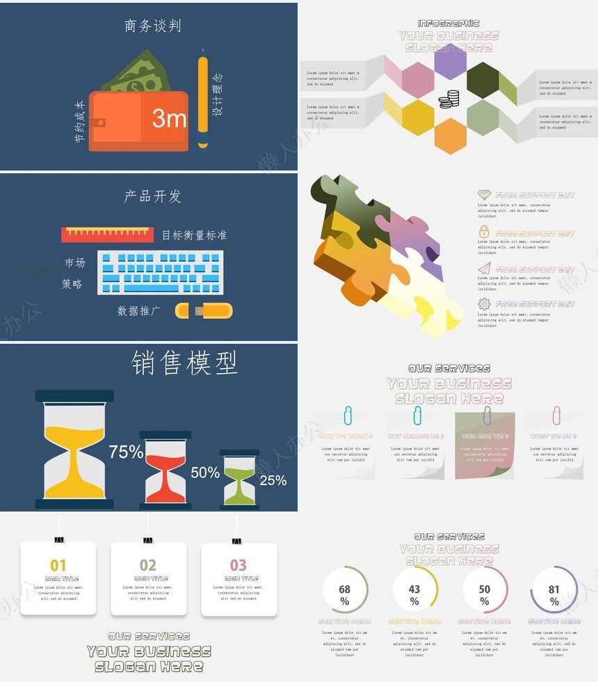 可视化通用PPT图表(26)