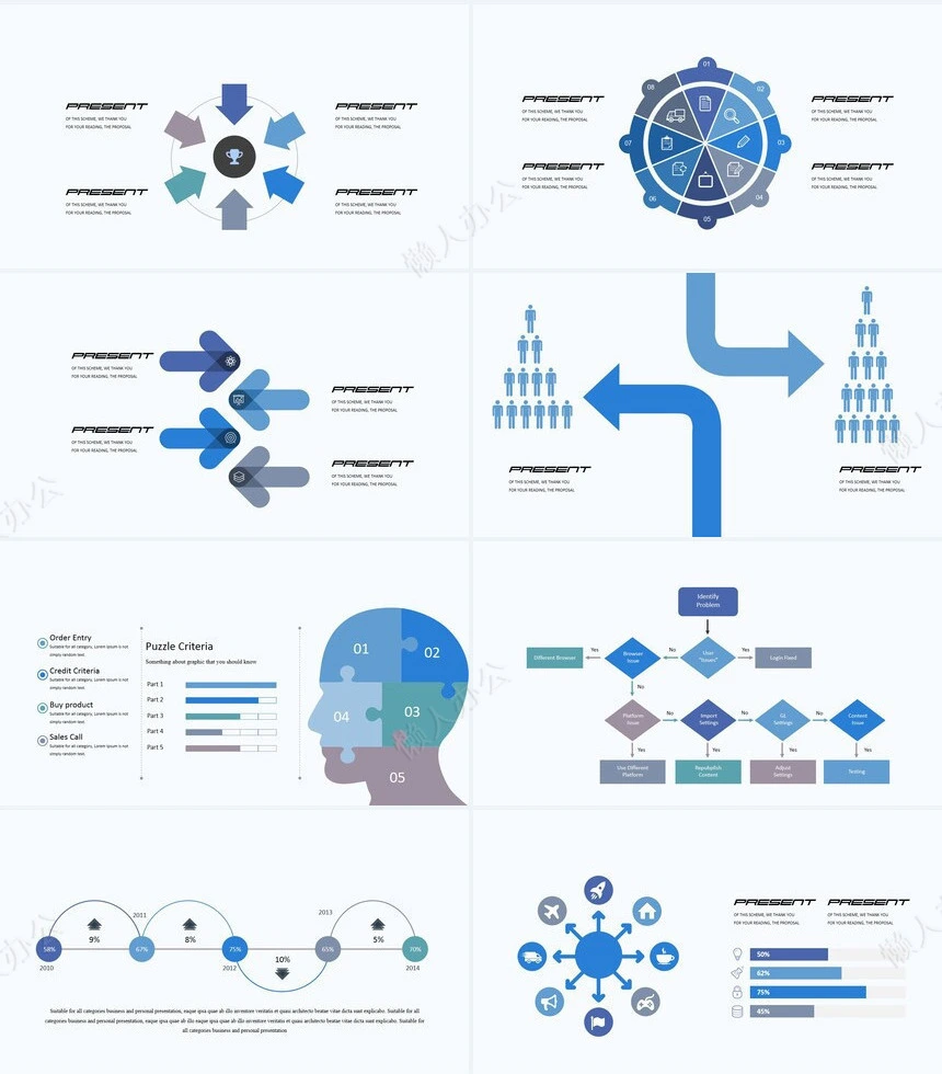 可视化通用PPT图表(30)