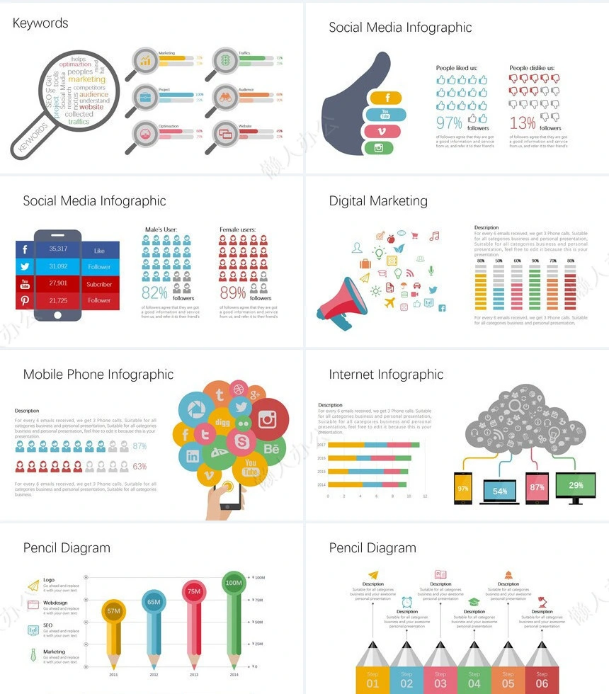 可视化通用PPT图表(8)