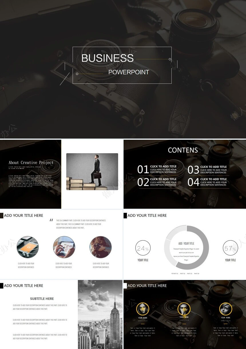 时尚欧美轻奢品牌商业计划书项目简介PPT模板