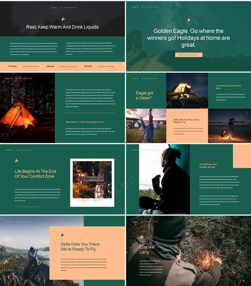 时尚欧美风通用PPT模板