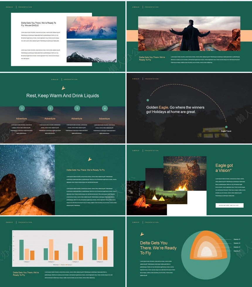 时尚欧美风通用PPT模板