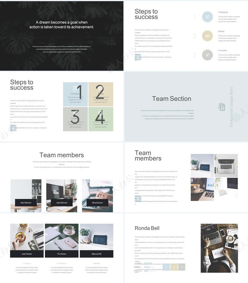 时尚欧美高端品牌宣传PPT模板公司介绍通用PPT模版