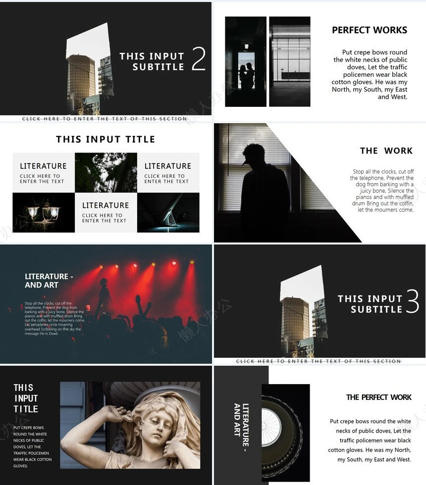 时尚简约杂志风广告策划相册图片通用PPT模板