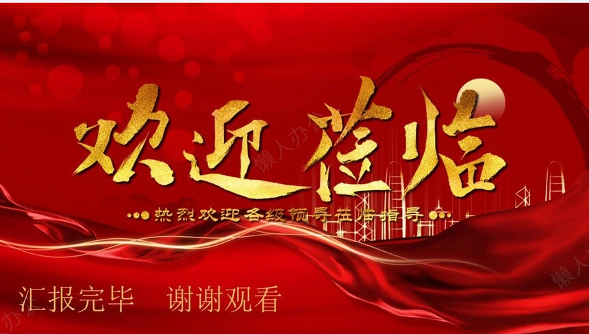 热烈欢迎领导通用PPT模版(23)