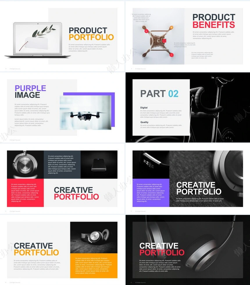 时尚简约欧美电子科技产品介绍通用PPT模板