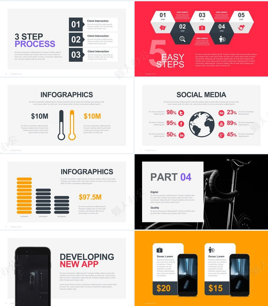 时尚简约欧美电子科技产品介绍通用PPT模板