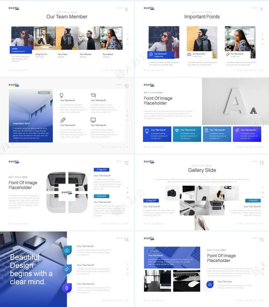 时尚高端商务欧美风商业计划书通用