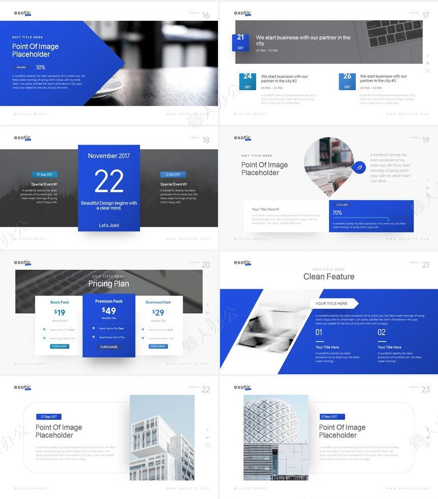 时尚高端商务欧美风商业计划书通用