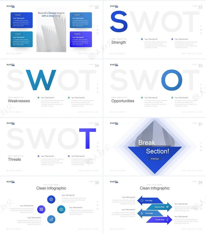 时尚高端商务欧美风商业计划书通用
