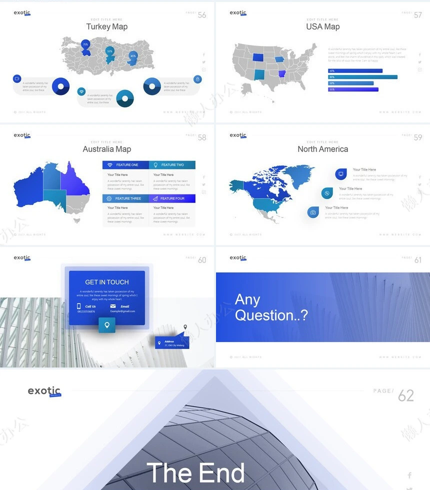 时尚高端商务欧美风商业计划书通用