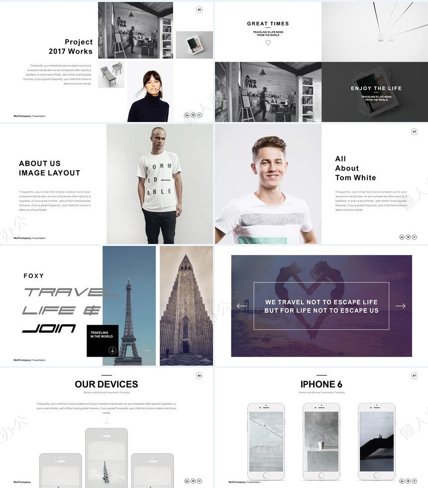 杂志风通用PPT模板