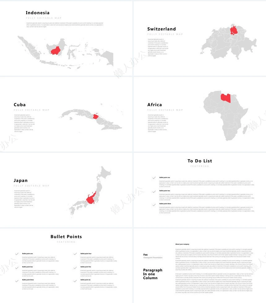 欧美商务瑜伽健身户外运动通用PPT模板