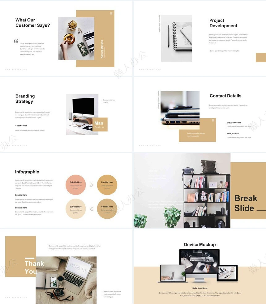 欧美商务瑜伽健身户外运动通用PPT模板PPT模板